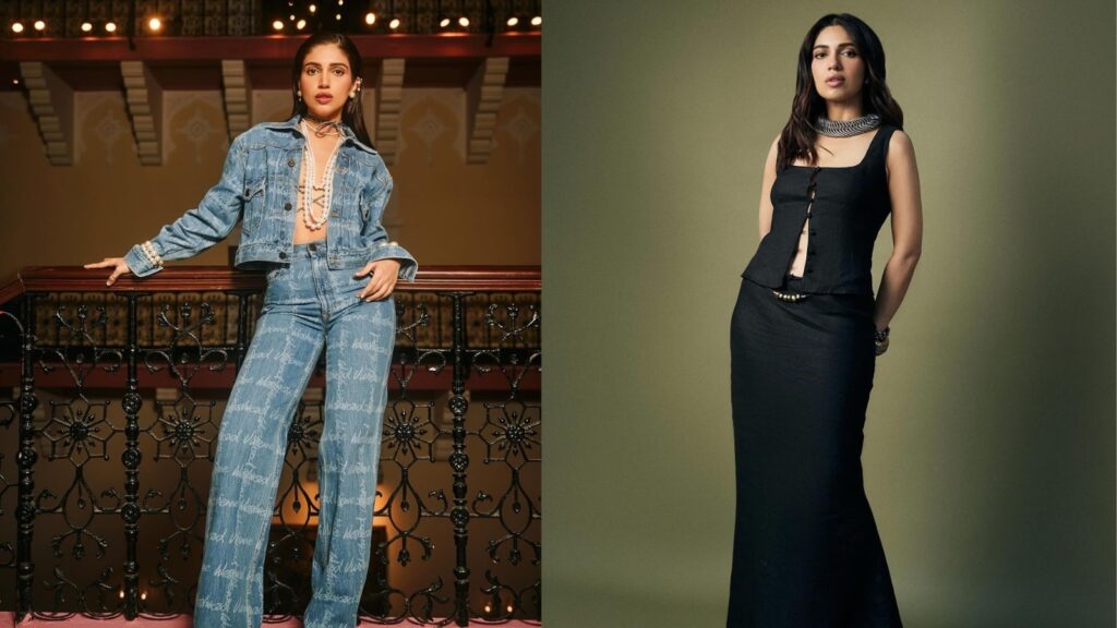 From black bling to printed denim: Bhumi Pednekar’s style