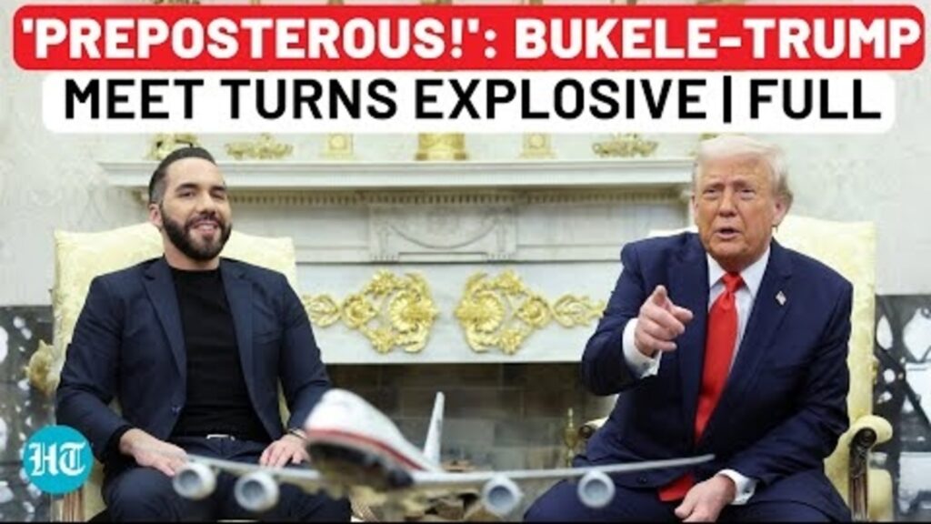 Full 40 Minutes Address: Trump & Bukele’s Meeting Erupts with ‘Preposterous’ Outburst | El Salvador