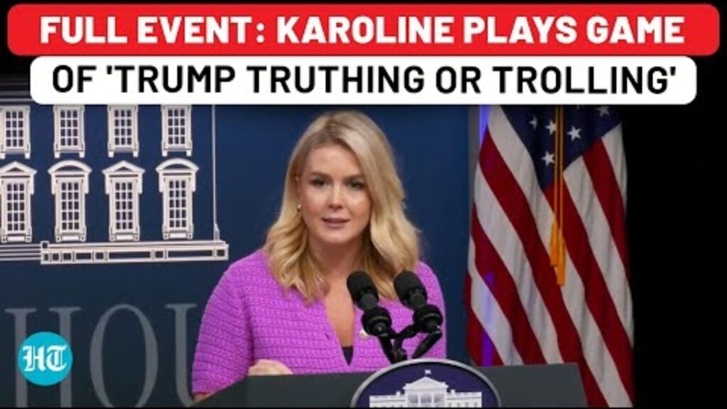 Full Event: Karoline Leavitt Plays Game As She Snubs Old Media On Trump’s 100th Day As US President