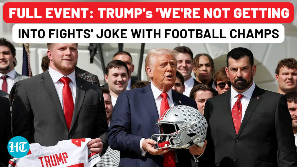 Full event: Trump’s joke makes audience laugh as he hosts 2024 college football champs | White House