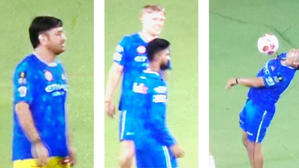 Gaikwad spotted playing football with MS Dhoni before CSK vs KKR toss as speculation mounts that opener was forced out
