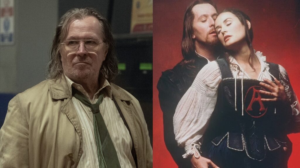 Gary Oldman recalls apologising to Demi Moore for drunken behaviour on the set of 1995 film Scarlet Letter