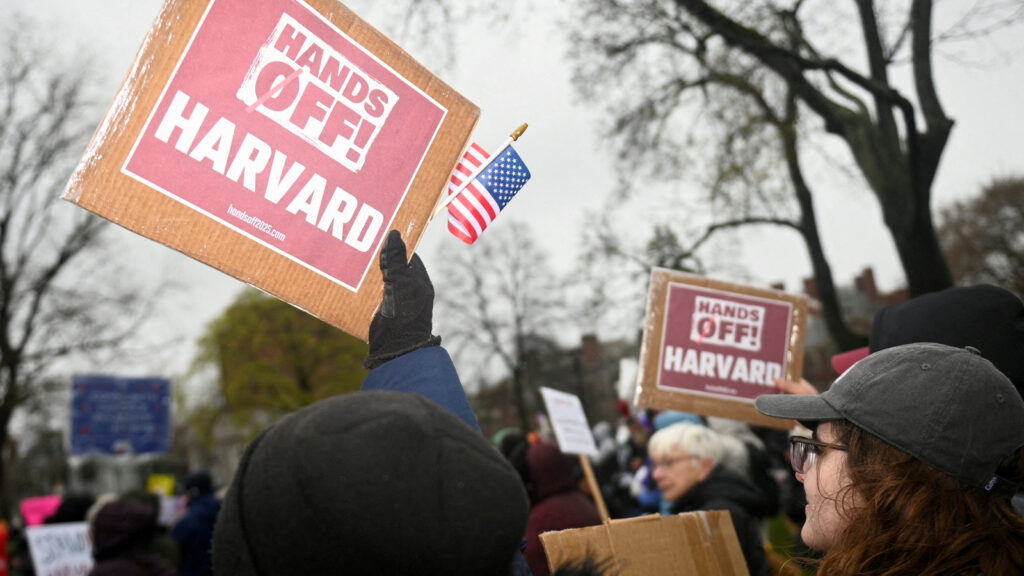 Harvard campus activism in pics as Trump freezes billions in funds after university defies demands
