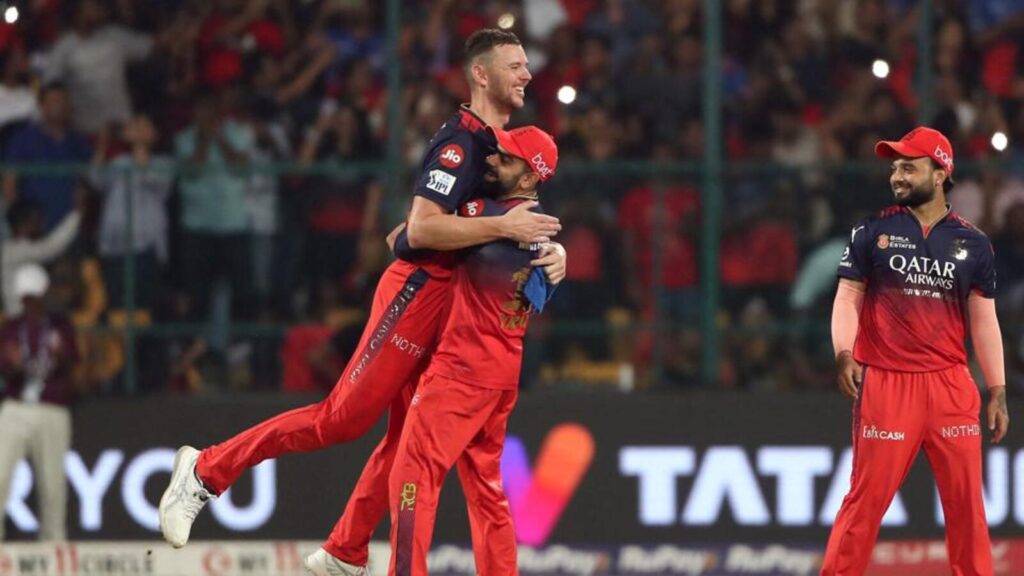 Hazlewood, Kohli guide RCB to 11-run win over RR