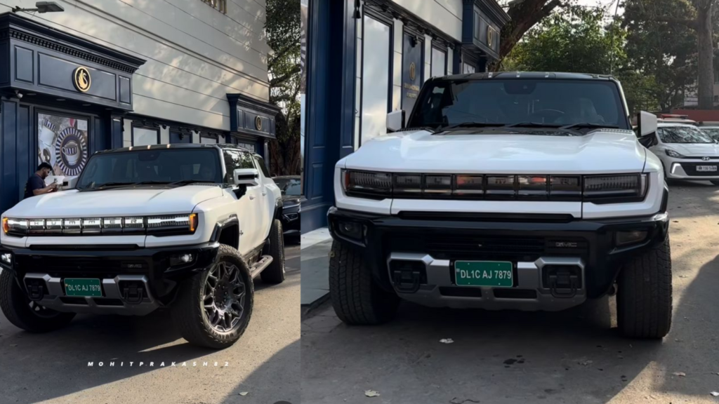 Hummer EV stuns crowds at Delhi’s Khan Market as bystanders watch in awe: ‘Mammoth’ | Trending