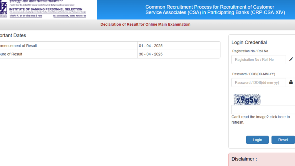 IBPS Clerk Mains Result 2025 declared at ibps.in, download via direct link here