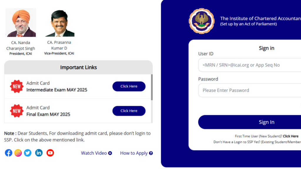 ICAI admit card 2025 for CA Inter, Final May exams out at eservices.icai.org, direct link | Competitive Exams