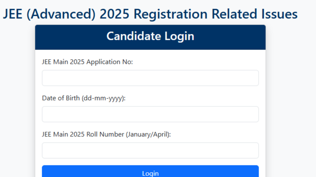 JEE Advanced 2025: IIT Kanpur launches portal to submit registration-related issues, direct link here | Competitive Exams