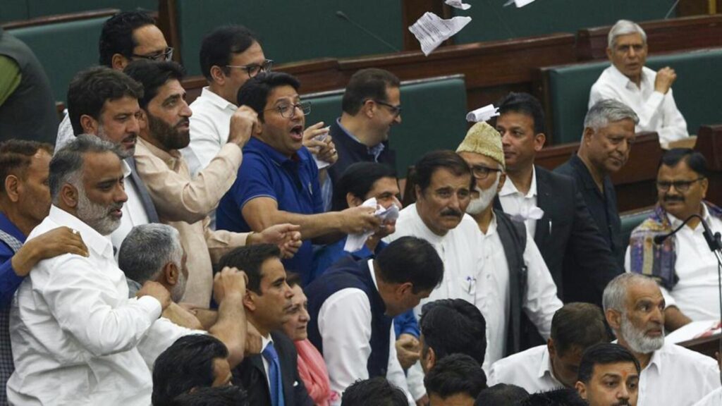 J&K assembly proceedings adjourned till 1pm after ruckus over Waqf Act