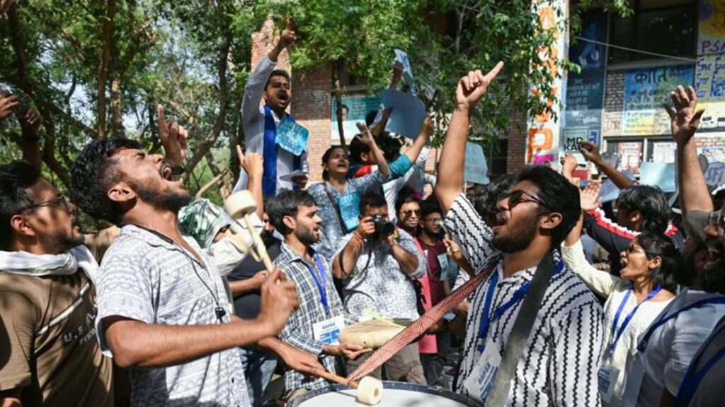 JNUSU elections: Left candidates win three key positions as ABVP makes comeback | Latest News Delhi