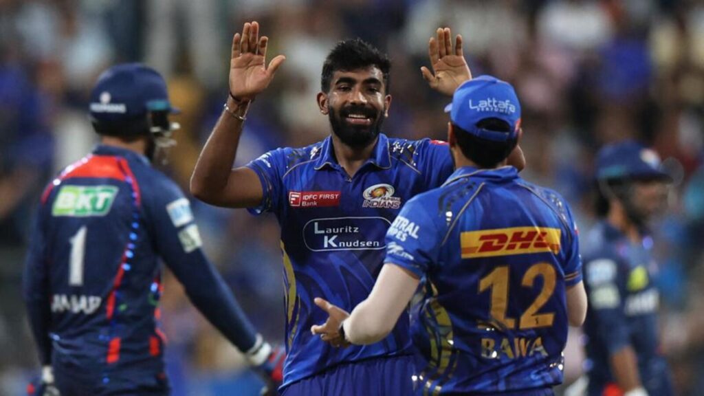 Jasprit Bumrah four-for leads Mumbai Indians to fifth straight win