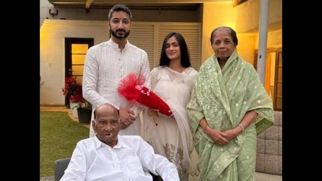 Jay Pawar gets engaged; Sharad Pawar, Supriya Sule attend family function