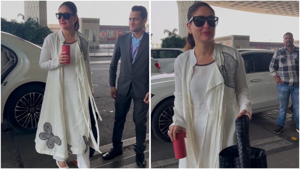 Kareena Kapoor stuns in simple white anarkali kurta set in new airport look, serves fresh summer fashion inspo. Watch | Fashion Trends