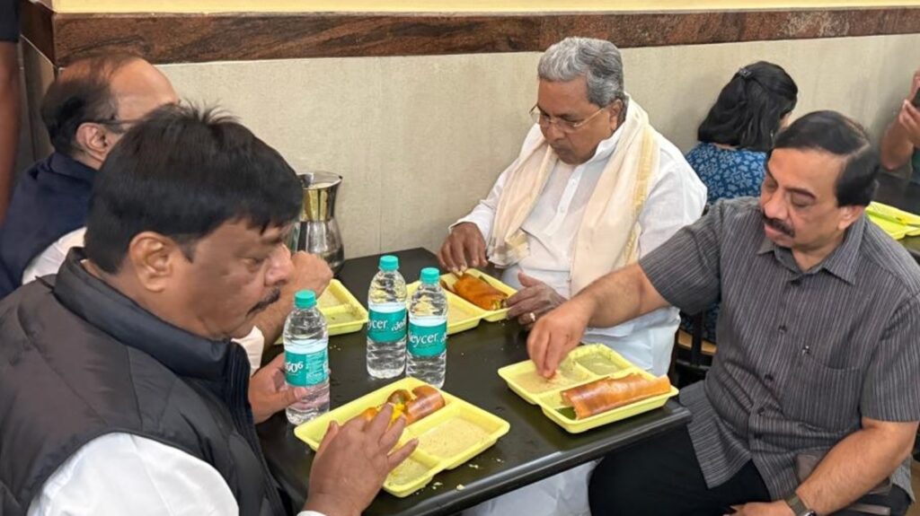 Karnataka CM Siddaramaiah spotted relishing dosa at Bengaluru’s iconic CTR, recalls fond memories | Bengaluru