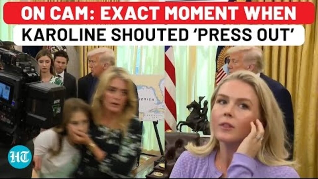 Karoline Leavitt Shouts ‘Press Out’, Abruptly Ends Trump Event At White House After This Happens