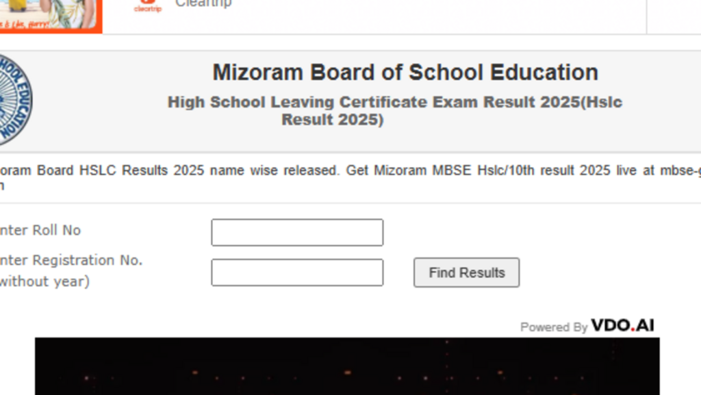 MBSE HSLC Results 2025 declared, 76.68% pass, here’s direct link for Mizoram 10th result