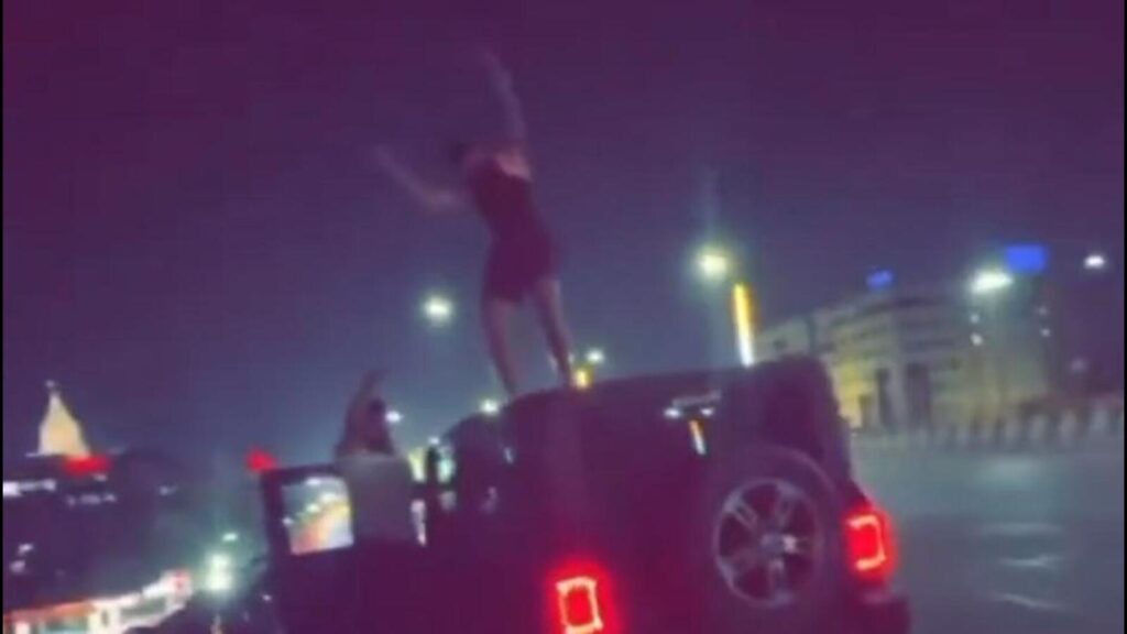 Man held for dancing on roof of car on Noida elevated road