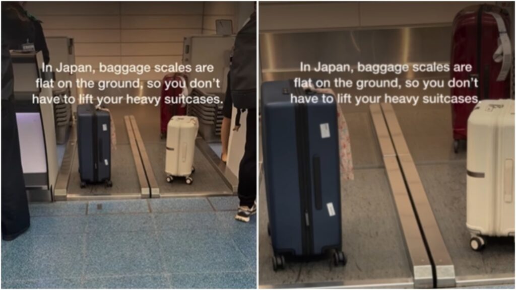 Man shows ‘in Japan baggage scales are flat on the floor so you don’t have to lift your heavy suitcase’: Internet reacts | Travel