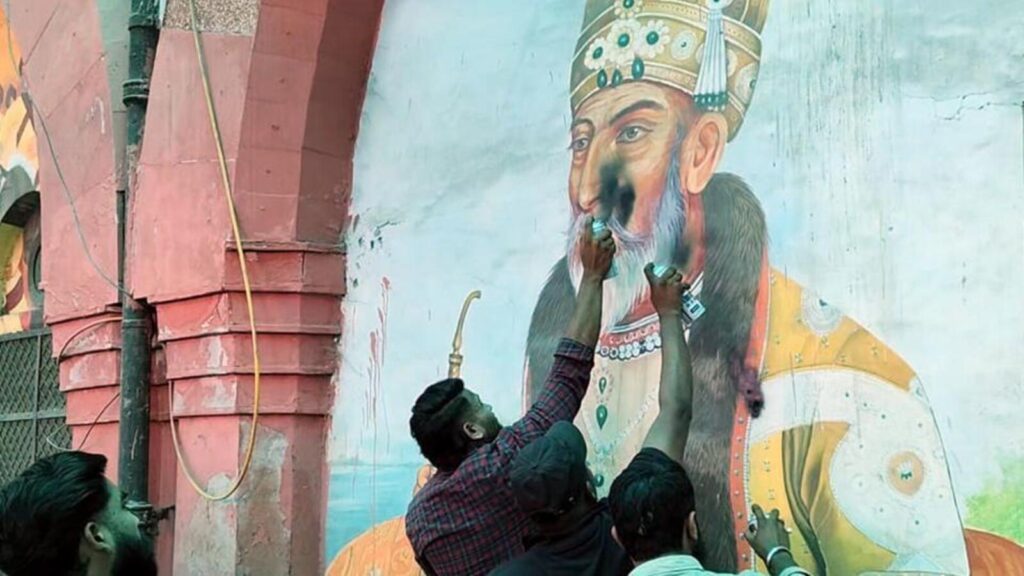 Mistaken identity: Last Mughal’s mural defaced in Ghaziabad | Latest News Delhi