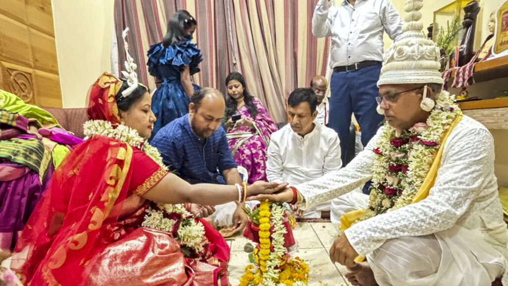 ‘Mother’s wish’: Inside Dilip Ghosh-Rinku Majumdar’s Kolkata wedding | Pics