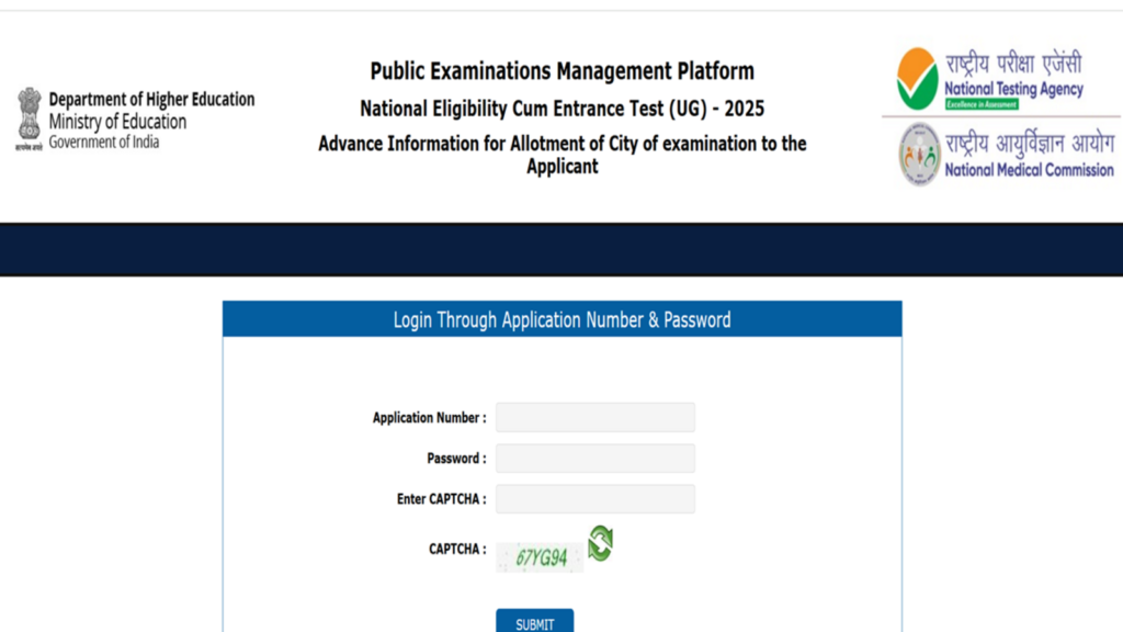 NEET UG 2025 exam city slip released at neet.nta.nic.in, download link here | Competitive Exams