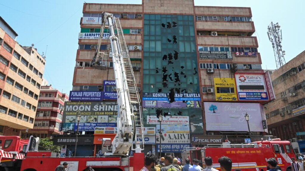 Noida plaza where fire broke out lacked NOC, staff fled during blaze: Fire dept