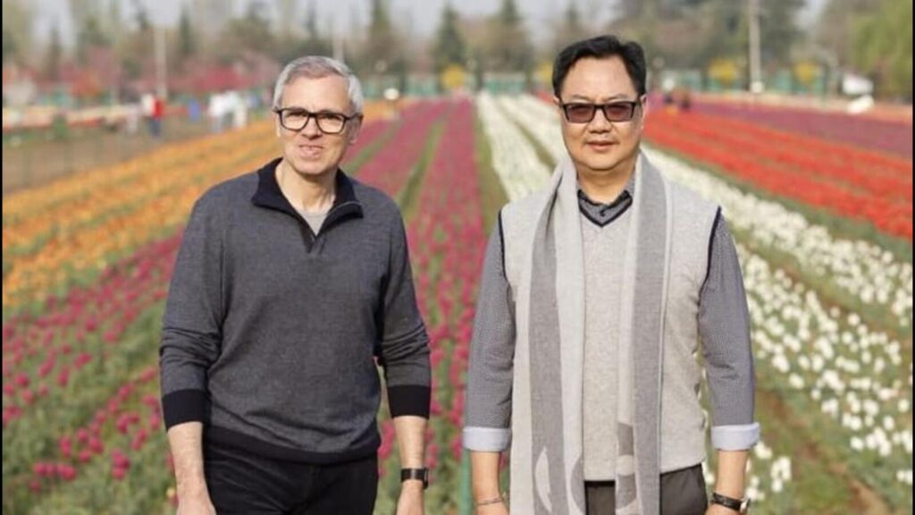 Omar faces Oppn flak for rolling out red carpet for Rijiju in Srinagar amid Waqf row
