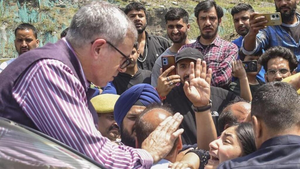 Omar meets flood, landslide-hit residents of Ramban, efforts on to restore highway