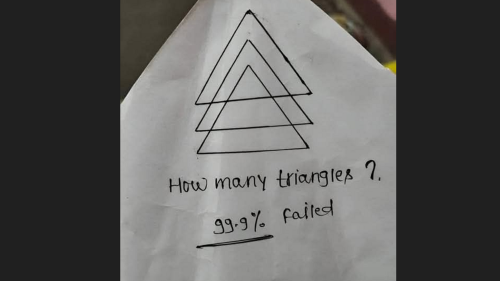 Only 0.1% can spot all the triangles in this tricky brain teaser. Can you count them all? | Trending
