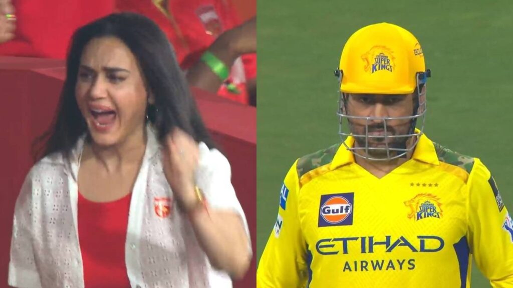 Preity Zinta’s unmissable celebration, runs wildly in the stand on Shashank Singh drop catch; Dhoni’s reaction follows