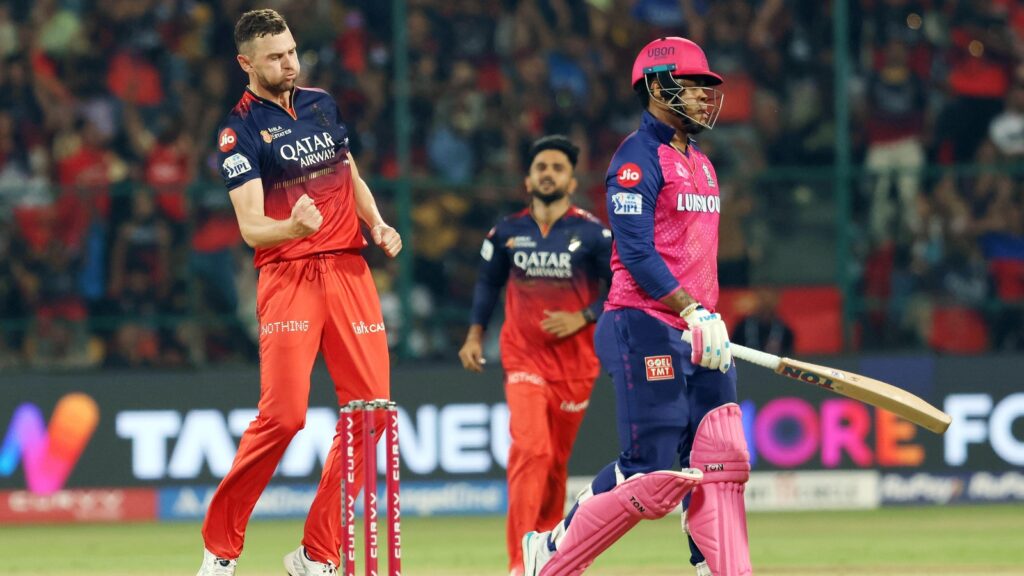 RCB vs RR, IPL 2025: Magic Josh Hazlewood spell breaks RCB home hoodoo, but same late ghosts for RR — Action in Images