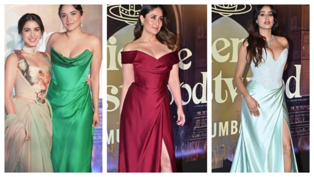 Radhika Merchant in custom saree to Kareena, Janhvi Kapoor in thigh slit gowns: Who wore what at Vivienne Westwood show | Fashion Trends