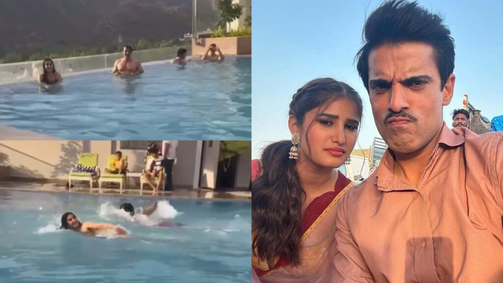 Rasha Thadani beats Azaad co-star Mohit Malik while swimming in an unseen video; latter says ‘defeat feels sweeter…’