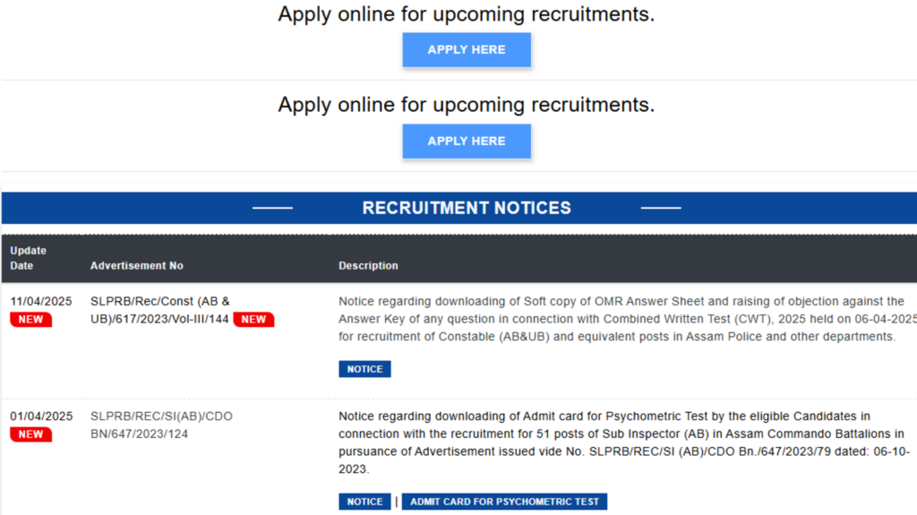 SLPRB Assam Police Constable answer key out at slprbassam.in, direct link and details about objection window