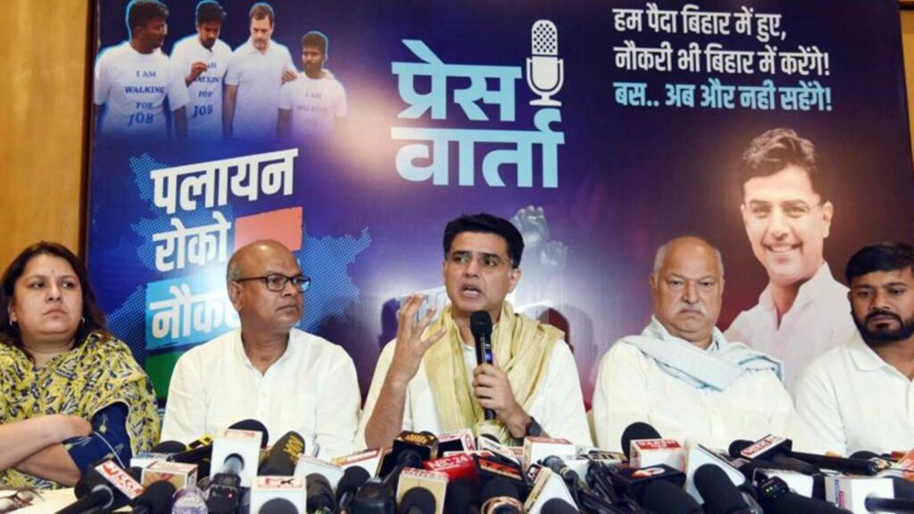 Sachin Pilot blames Nitish Kumar-led Bihar govt for rising unemployment