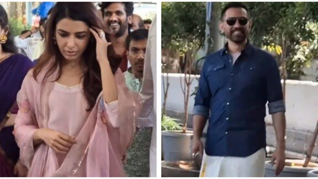 Samantha Ruth Prabhu looks pretty in pink as she offers prayers at Tirupati Balaji temple with Raj Nidimoru. Watch
