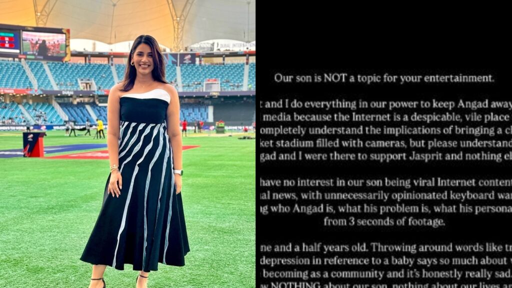 Sanjana Ganesan receives support after shutting down trolls for mocking son Angad Bumrah: ‘Pathetic, vile human beings’