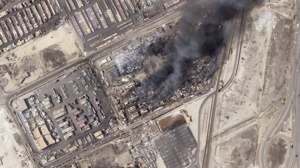 Satellite images show widespread destruction at Iran port after deadly explosion