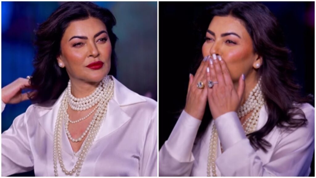 Sushmita Sen’s massive diamond rings steal the show as she attends event with daughters and Rohman Shawl. Watch | Fashion Trends