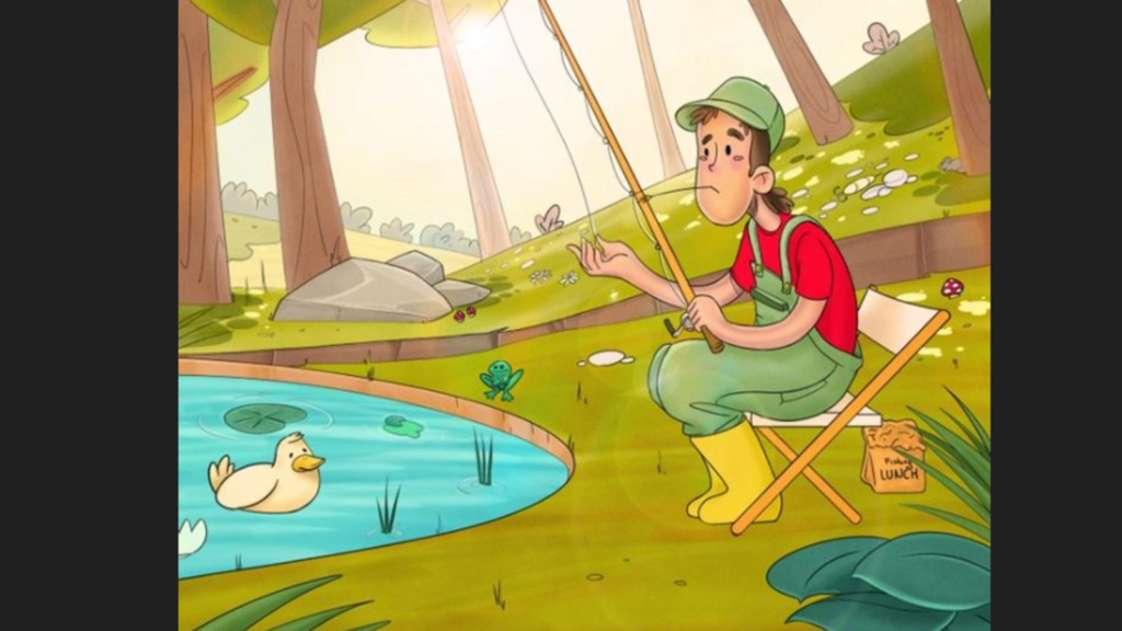 This fisherman lost his hook while fishing, can you spot it in this optical illusion? | Trending
