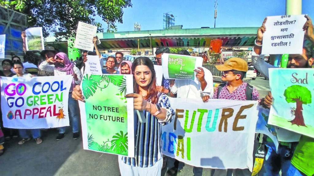 Twin protests in Thane over tree cutting and lack of transparency in urban projects | Mumbai news