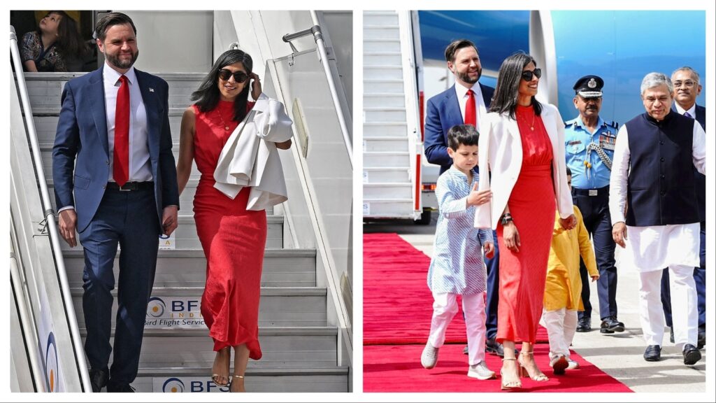 Usha Vance paints Delhi red with stylish Day 1 look; kids look adorable in kurtas: Pics and videos | Fashion Trends
