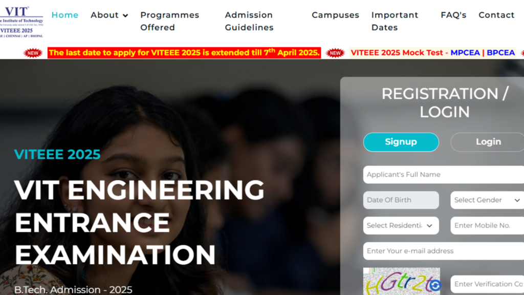 VITEEE 2025: Last date today to apply for VIT Engineering entrance exam