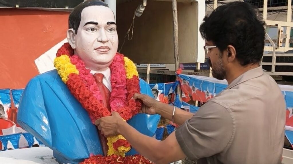 Vijay garlands BR Ambedkar statue in Chennai on Ambedkar Jayanti; posts note on ‘social justice, equality’. Watch
