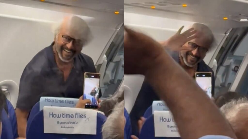 ‘What a man’: Rajinikanth greets them while flying economy class, fans can’t keep calm about his humility. Watch