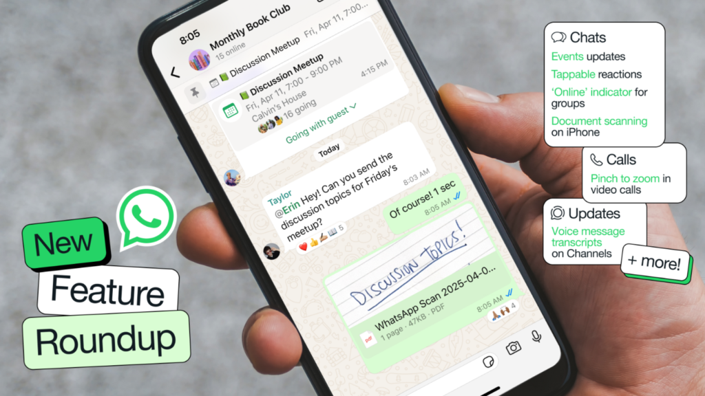WhatsApp’s latest updates: Online indicator, video call zoom, and all that’s new in Chats, Calls, and Updates