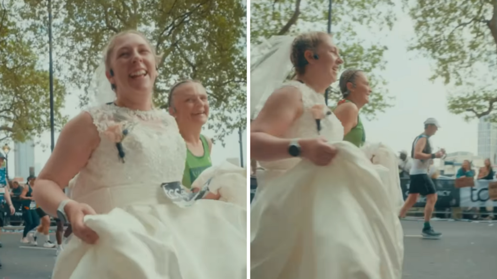 Woman crosses London marathon finish line in her wedding dress, reveals heartbreaking reason | Trending