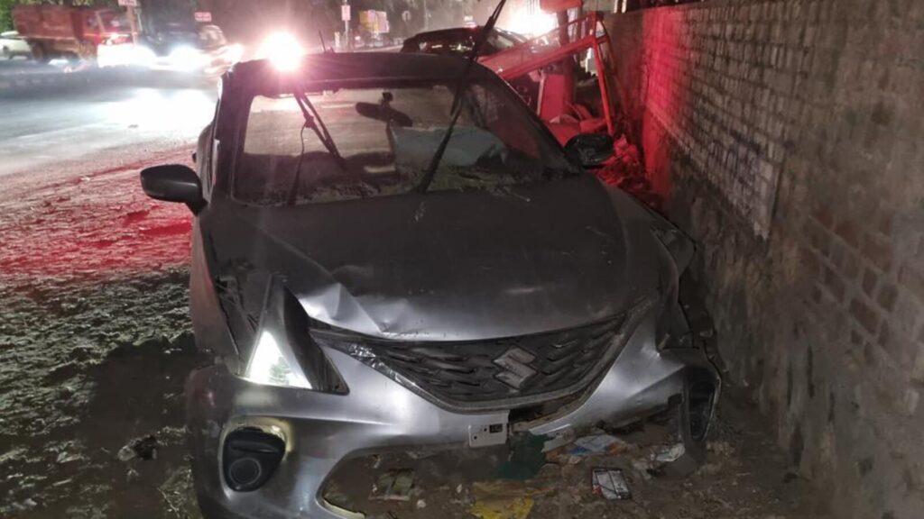 Woman dies, friend hurt as car hits electric pole in Gurugram