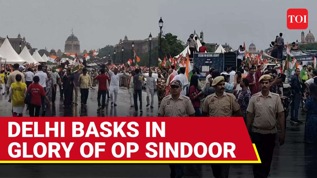 Indians Wave Tricolour With Pride To Celebrate Op Sindoor Against Pak