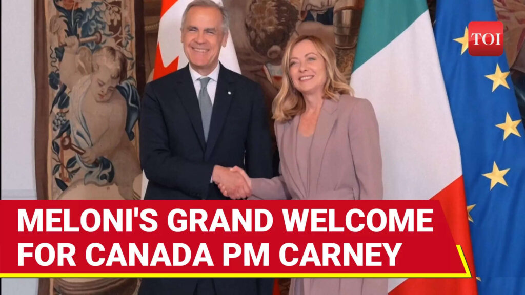 ‘Welcome To Italy’: Meloni Honours Trump Rival; Grand Welcome For Canada’s Carney In Rome